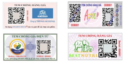 Một số mẫu tem chống giả.