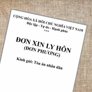 Mẫu đơn ly hôn đơn phương mới nhất 2022