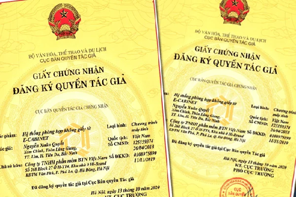 Cấp giấy chứng nhận đăng ký bản quyền tác giả.