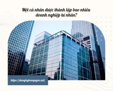 Một cá nhân được thành lập bao nhiêu doanh nghiệp tư nhân.