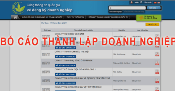 Quy định về thủ tục đăng bố cáo thành lập doanh nghiệp Đăng bố cáo thành lập doanh nghiệp.
